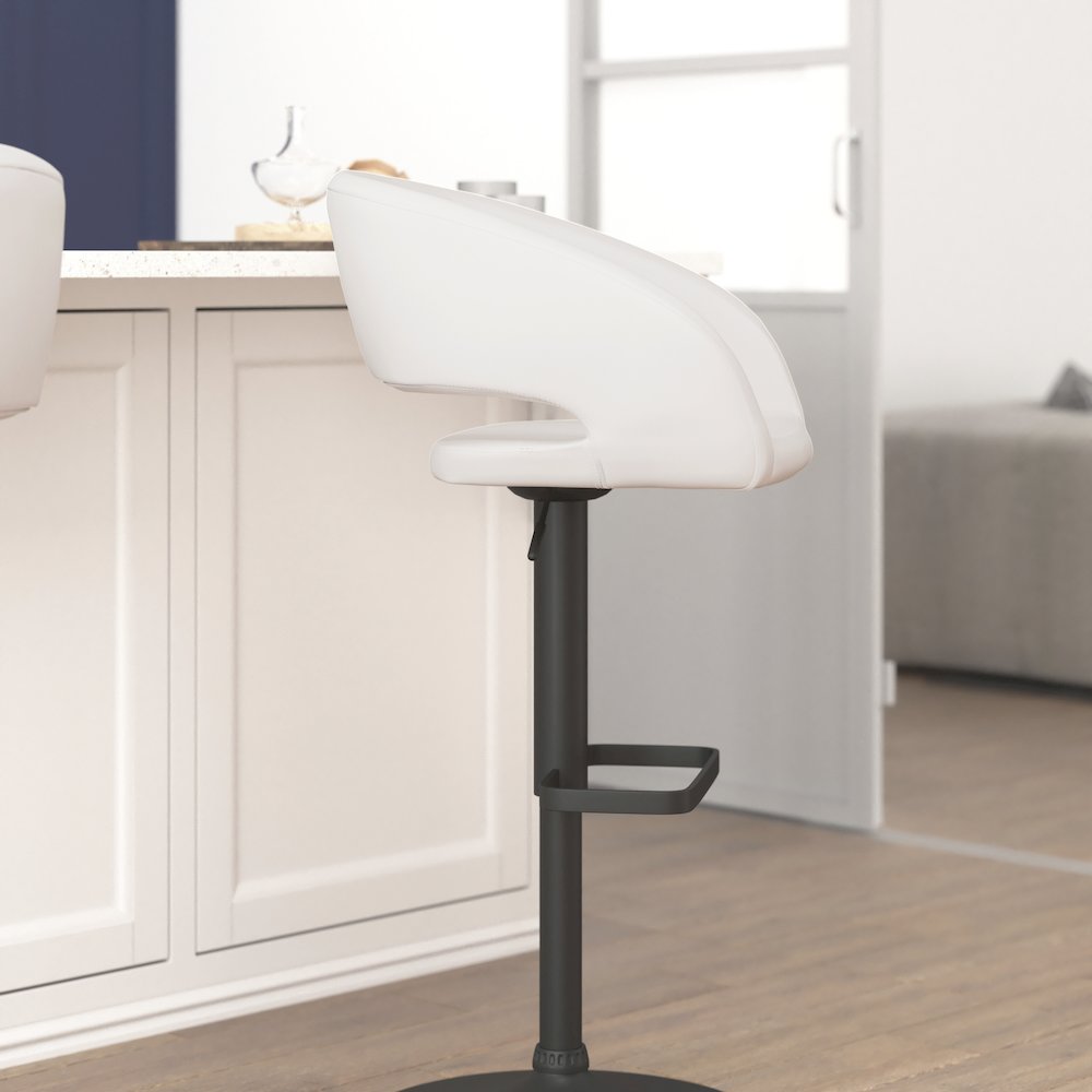 Contemporary Adjustable Swivel Bar Stool. Picture 6