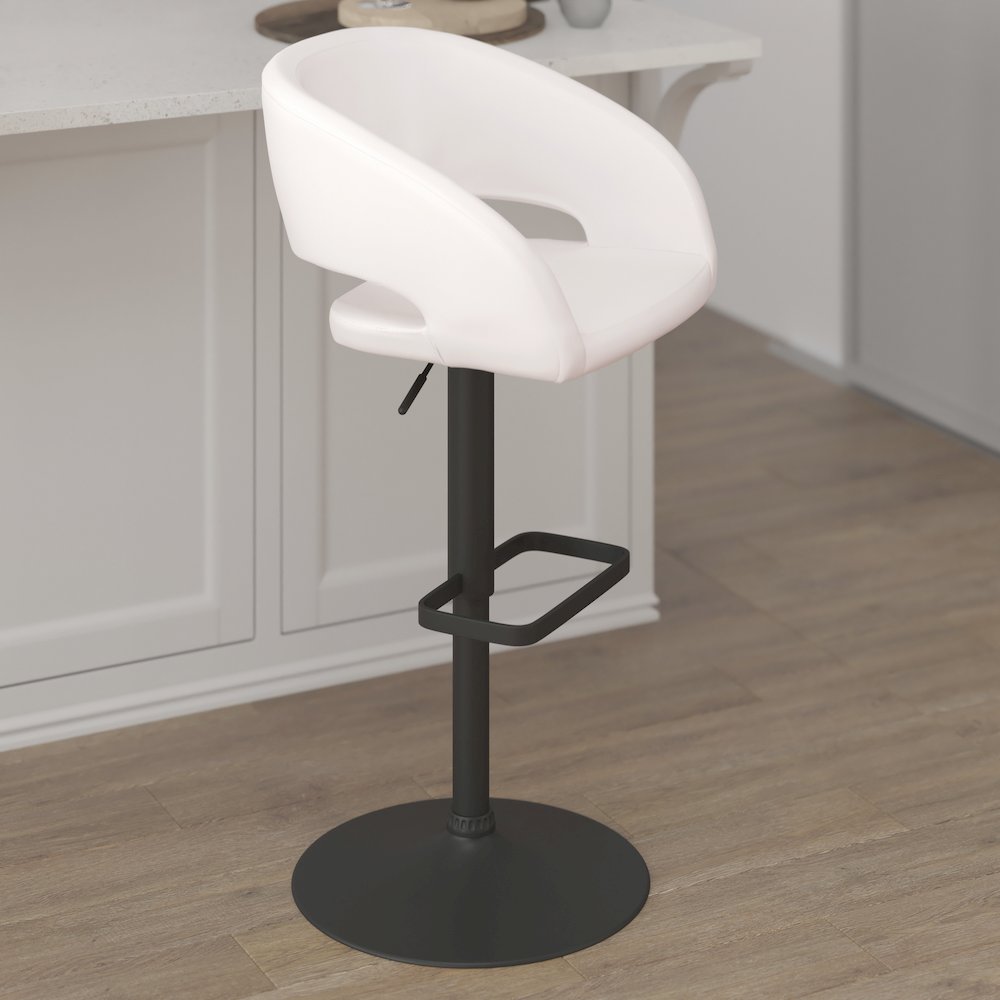 Contemporary Adjustable Swivel Bar Stool. Picture 7