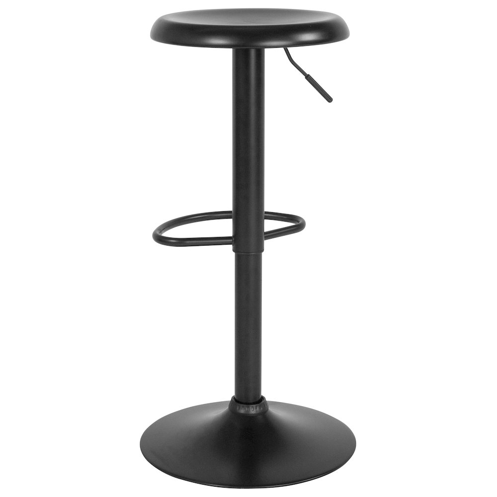 Adjustable Height Retro Barstool in Black Finish. Picture 4