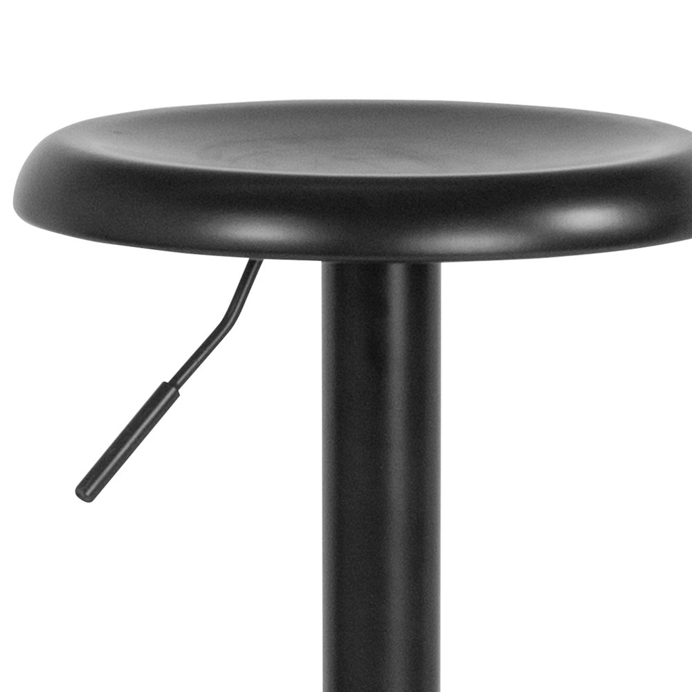 Adjustable Height Retro Barstool in Black Finish. Picture 9