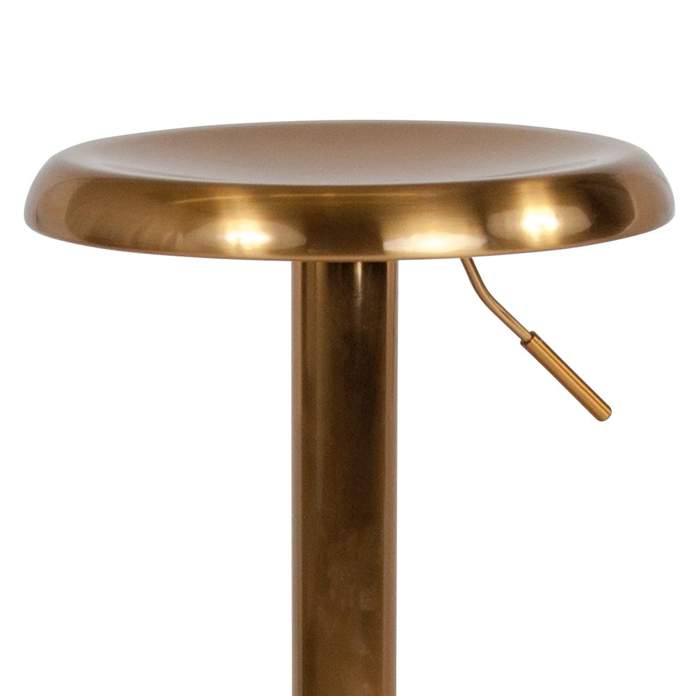 Adjustable Height Retro Barstool in Gold Finish. Picture 10