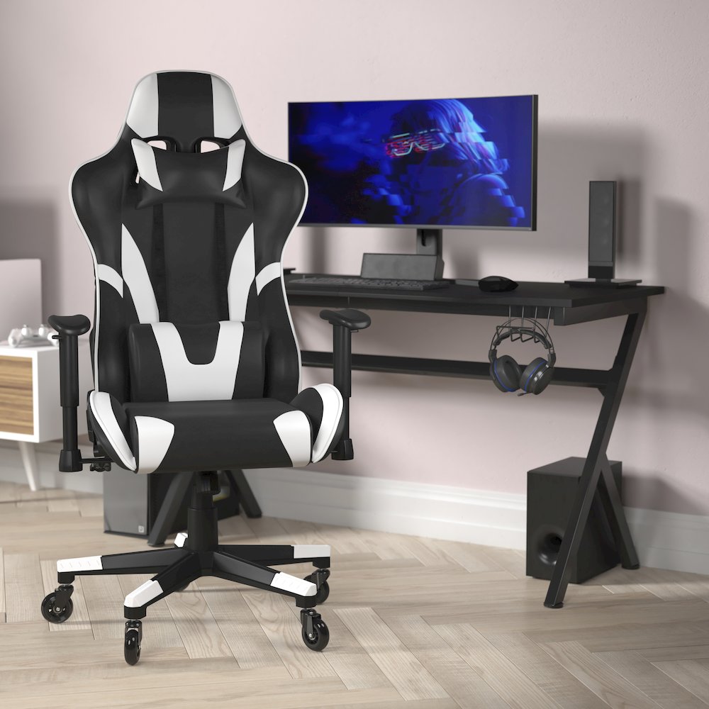 X20 Gaming Chair Racing Office Computer Chair with Back and Roller Wheels. Picture 2