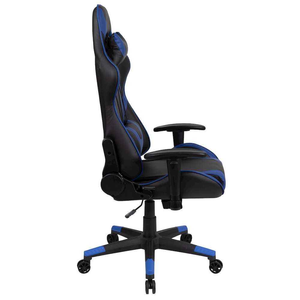 X20 Gaming Chair Racing Office Computer Swivel Chair with Back in Blue. Picture 9