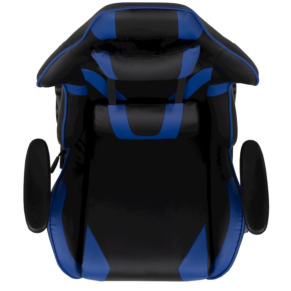 X20 Gaming Chair Racing Office Computer Swivel Chair with Back in Blue. Picture 11