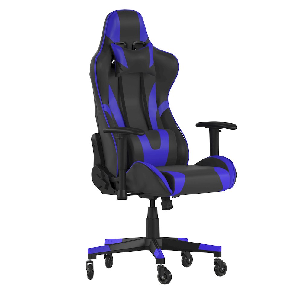 X20 Gaming Chair Racing Office Computer Chair with Back in Blue. Picture 1