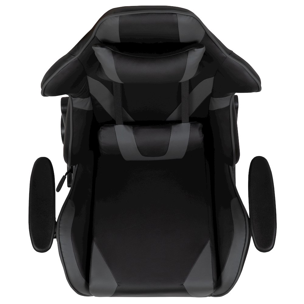 X20 Gaming Chair Racing Office Computer Swivel Chair with Back in Gray. Picture 11