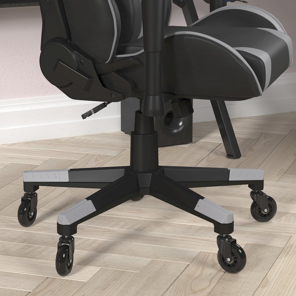 X20 Gaming Chair Racing Office Computer Chair with Back in Gray. Picture 7