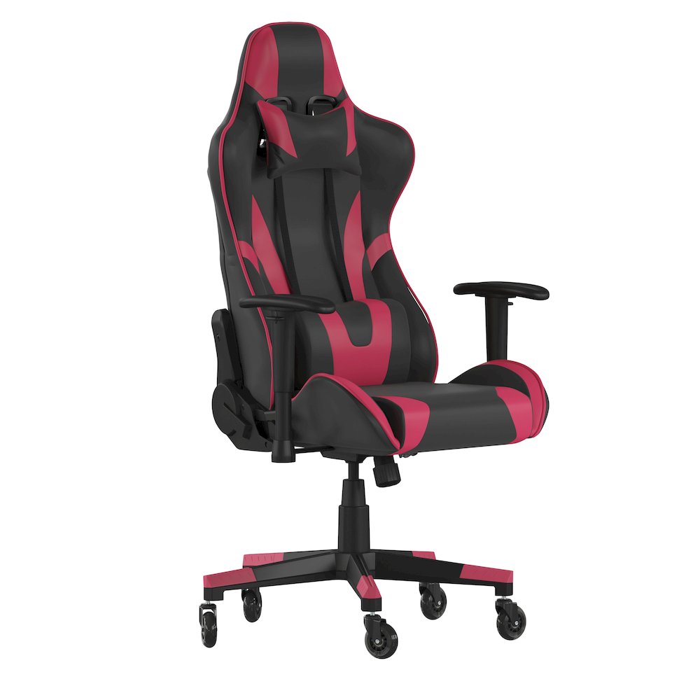X20 Gaming Chair Racing Office Computer Chair with Back and Roller Wheels in Red. Picture 1