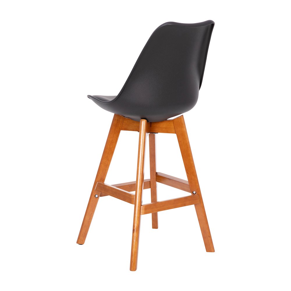 Set of 2 Counter Stools - 27 Inch Counter Stools - Wood Frame. Picture 9