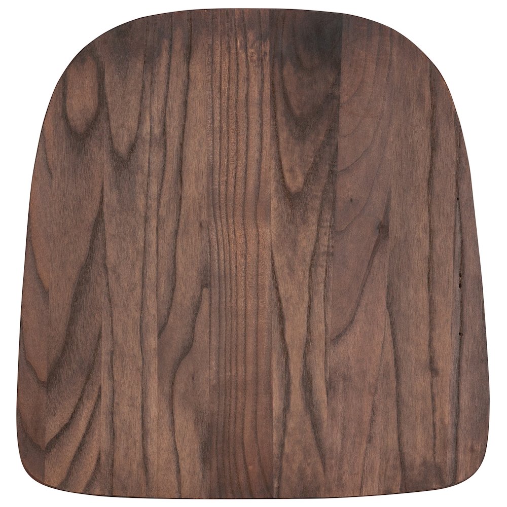 Rustic Walnut Wood Seat for Colorful Metal Chairs. Picture 1