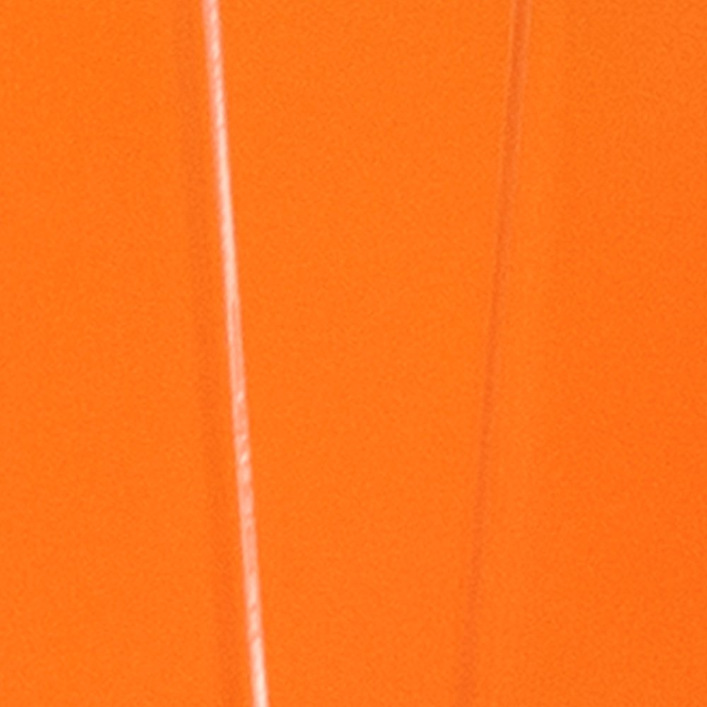 Orange Metal Chair with Wood Seat and Arms. Picture 7