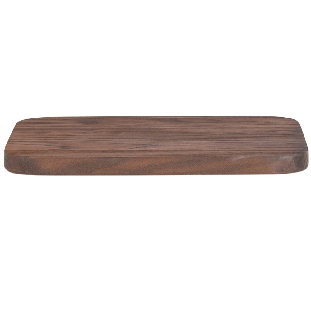 Rustic Walnut Wood Seat for Colorful Metal Barstools. Picture 1
