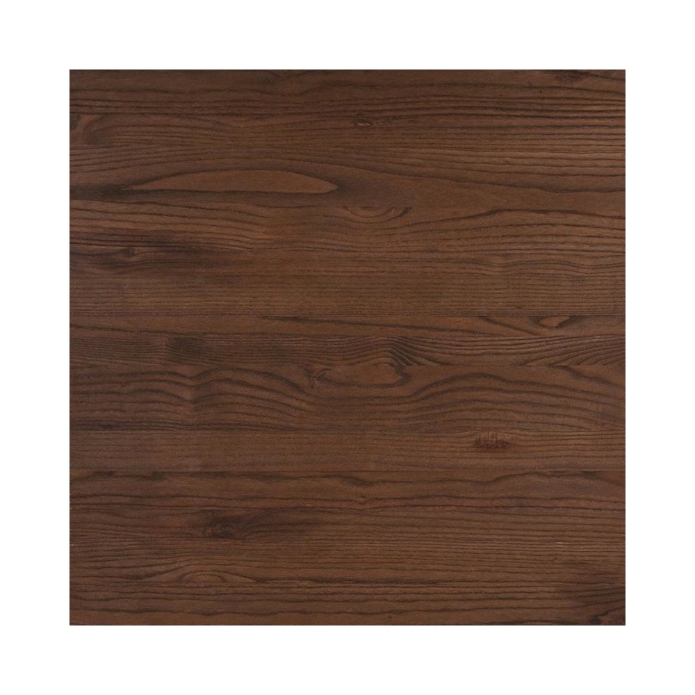 31.5" Square Silver Metal Indoor Table with Walnut Rustic Wood Top. Picture 4