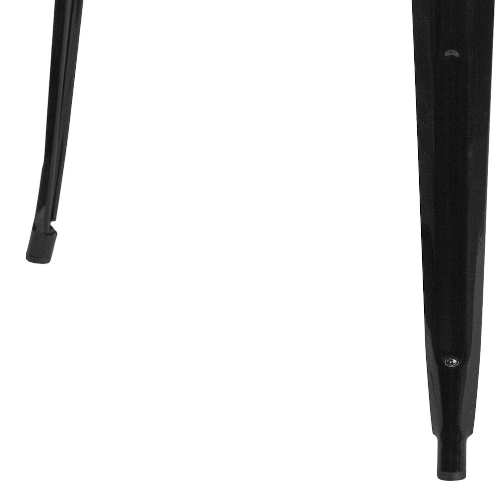 Commercial Grade 31.5" Square Black Metal Indoor-Outdoor Bar Height Table. Picture 8