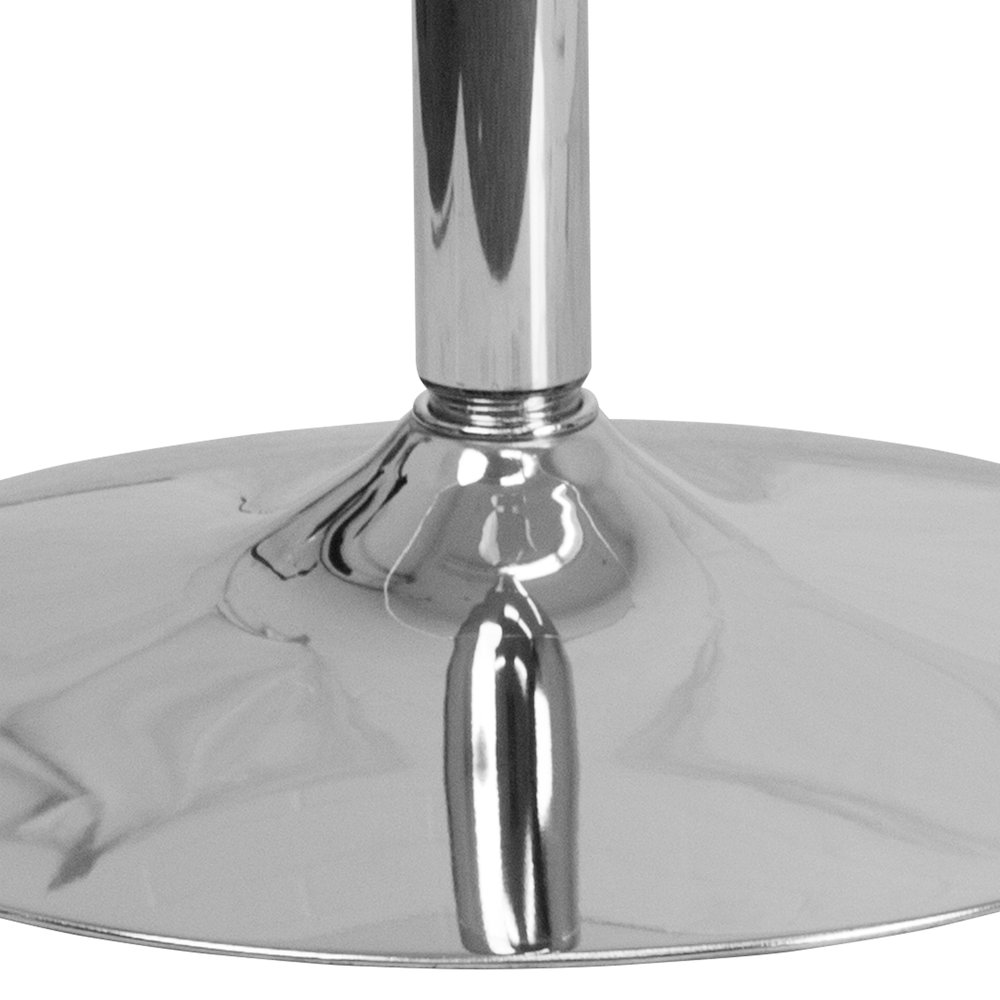 23.5'' Round Glass Table with 35.5''H Chrome Base. Picture 8