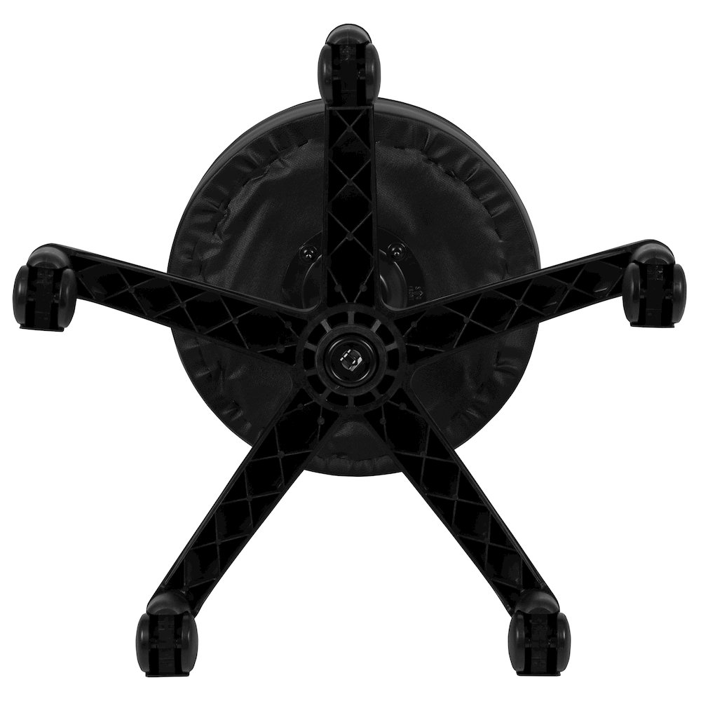 Black Adjustable Doctors Stool on Wheels with Ergonomic Molded Seat. Picture 10