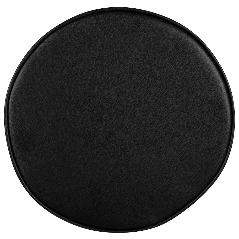 Black Adjustable Doctors Stool on Wheels with Ergonomic Molded Seat. Picture 9