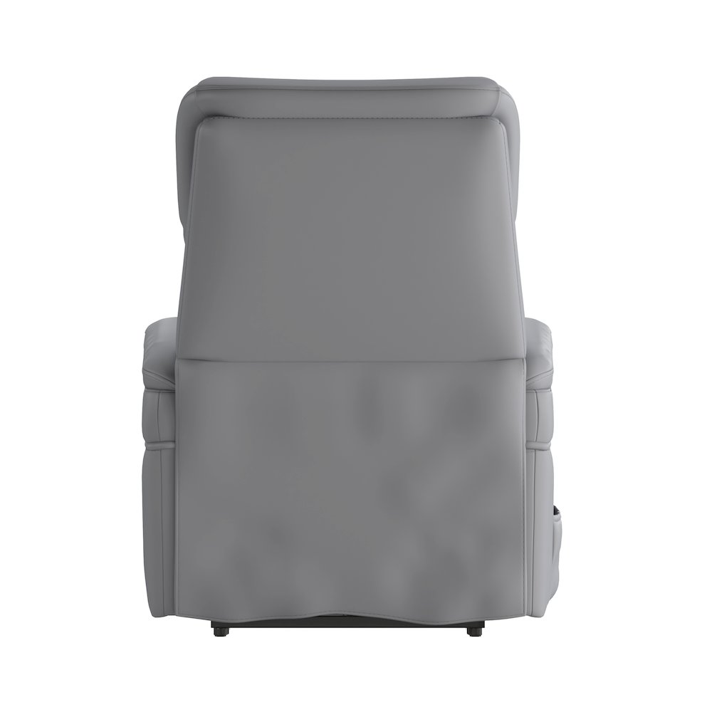 HERCULES Series Gray LeatherSoft Remote Powered Lift Recliner for Elderly. Picture 8
