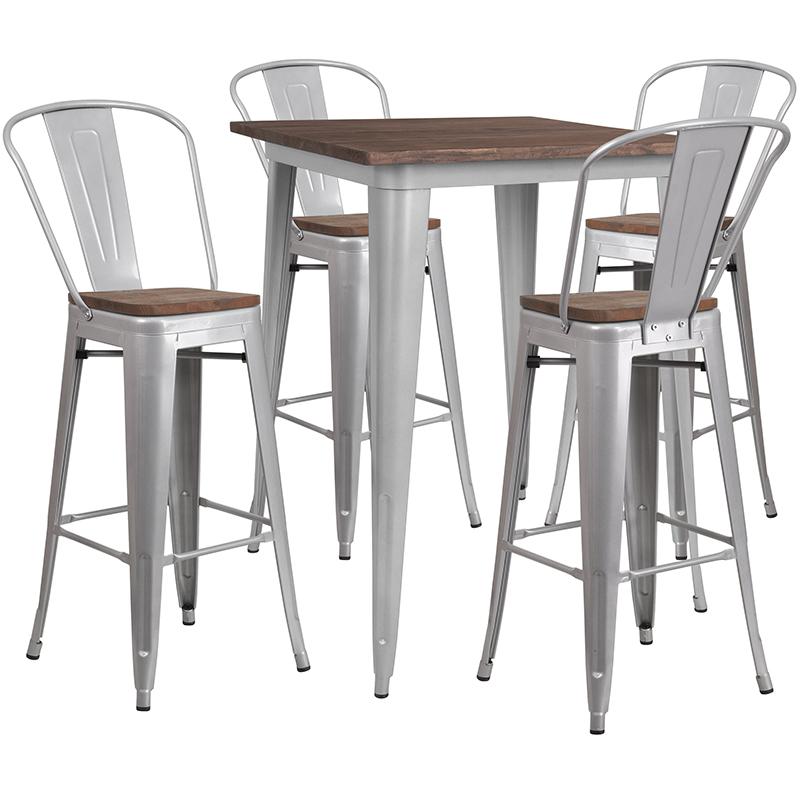 23.5'' Round Adjustable Height Glass Table (Adjustable Range 33.5'' - 41''). Picture 5