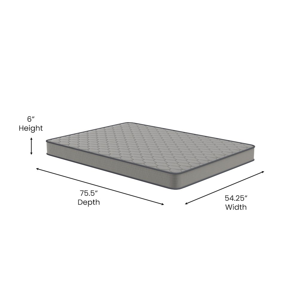 6 Inch CertiPUR-US Certified Spring Mattress, Full Mattress in a Box. Picture 6