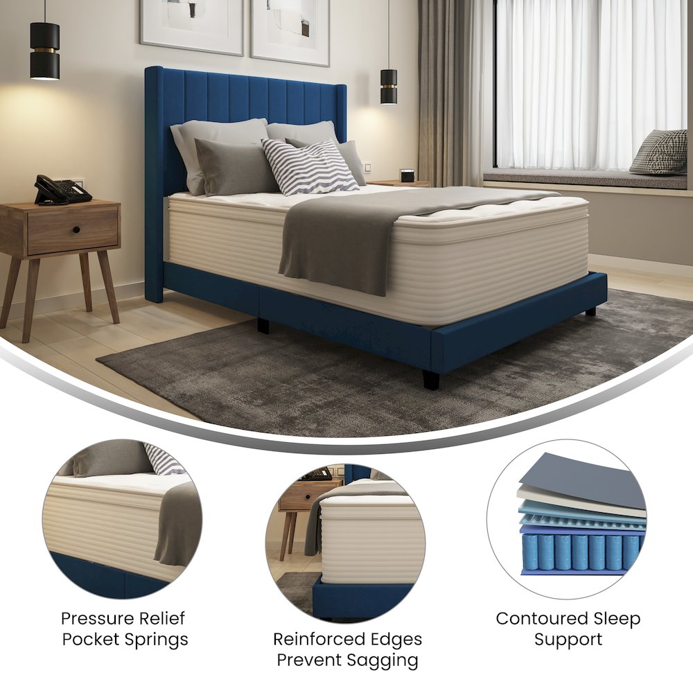 Full Mattress in a Box 14 Inch,Memory Foam Hybrid Pocket Spring Mattress. Picture 4
