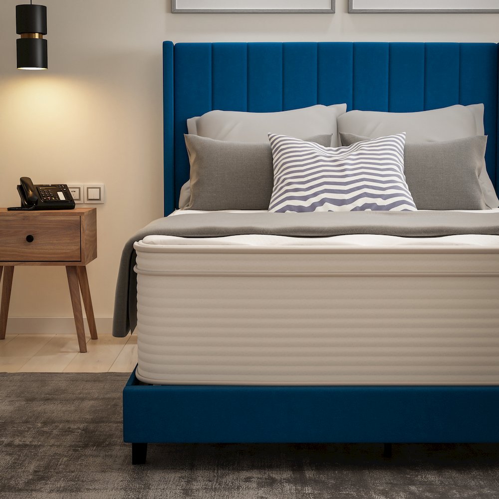 Full Mattress in a Box 14 Inch,Memory Foam Hybrid Pocket Spring Mattress. Picture 6