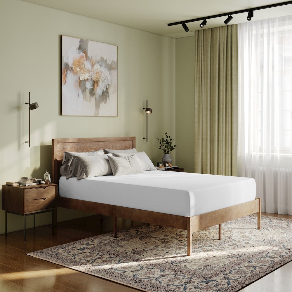 Green Tea Cooling Gel 4-Layer Memory Foam 10" Full Mattress, Washable Cover. Picture 5