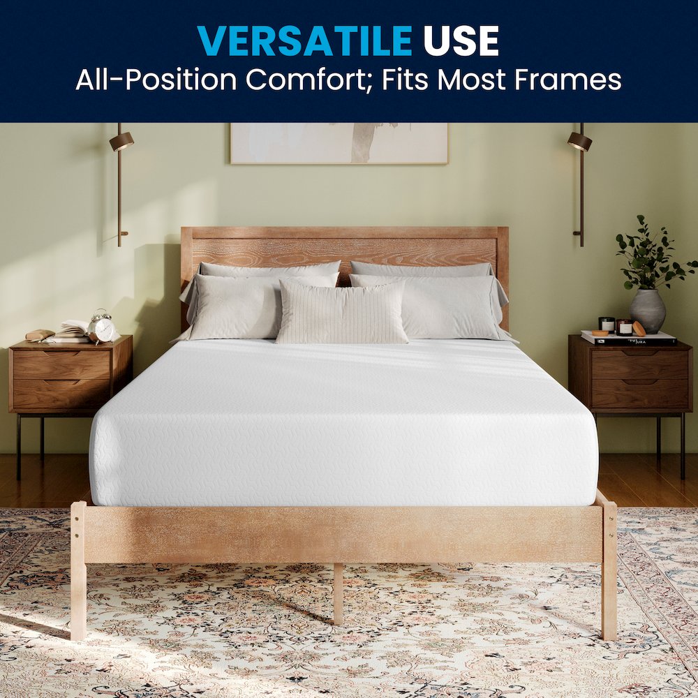 Green Tea Cooling Gel 4-Layer Memory Foam 10" Full Mattress, Washable Cover. Picture 12