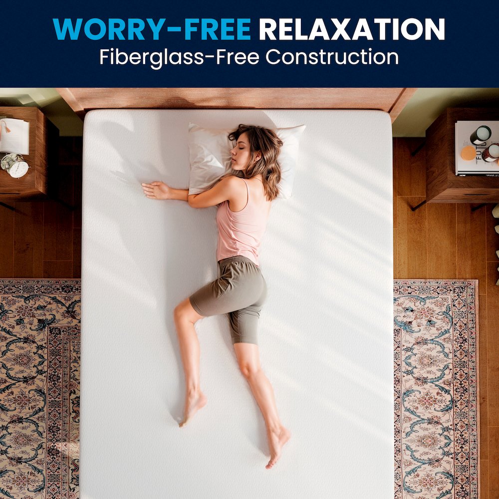 Green Tea Cooling Gel 4-Layer Memory Foam 10" Full Mattress, Washable Cover. Picture 14