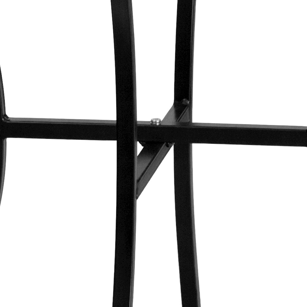 Commercial Grade 28" Square Black Indoor-Outdoor Steel Patio Table. Picture 7