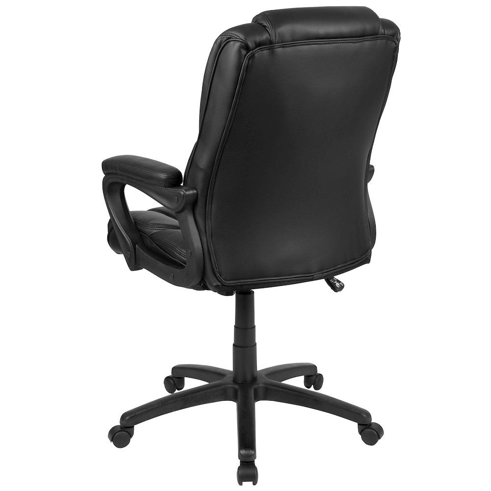 Flash Fundamentals 400 lb. Rated Black Swivel Office Chair with Padded Arms. Picture 13