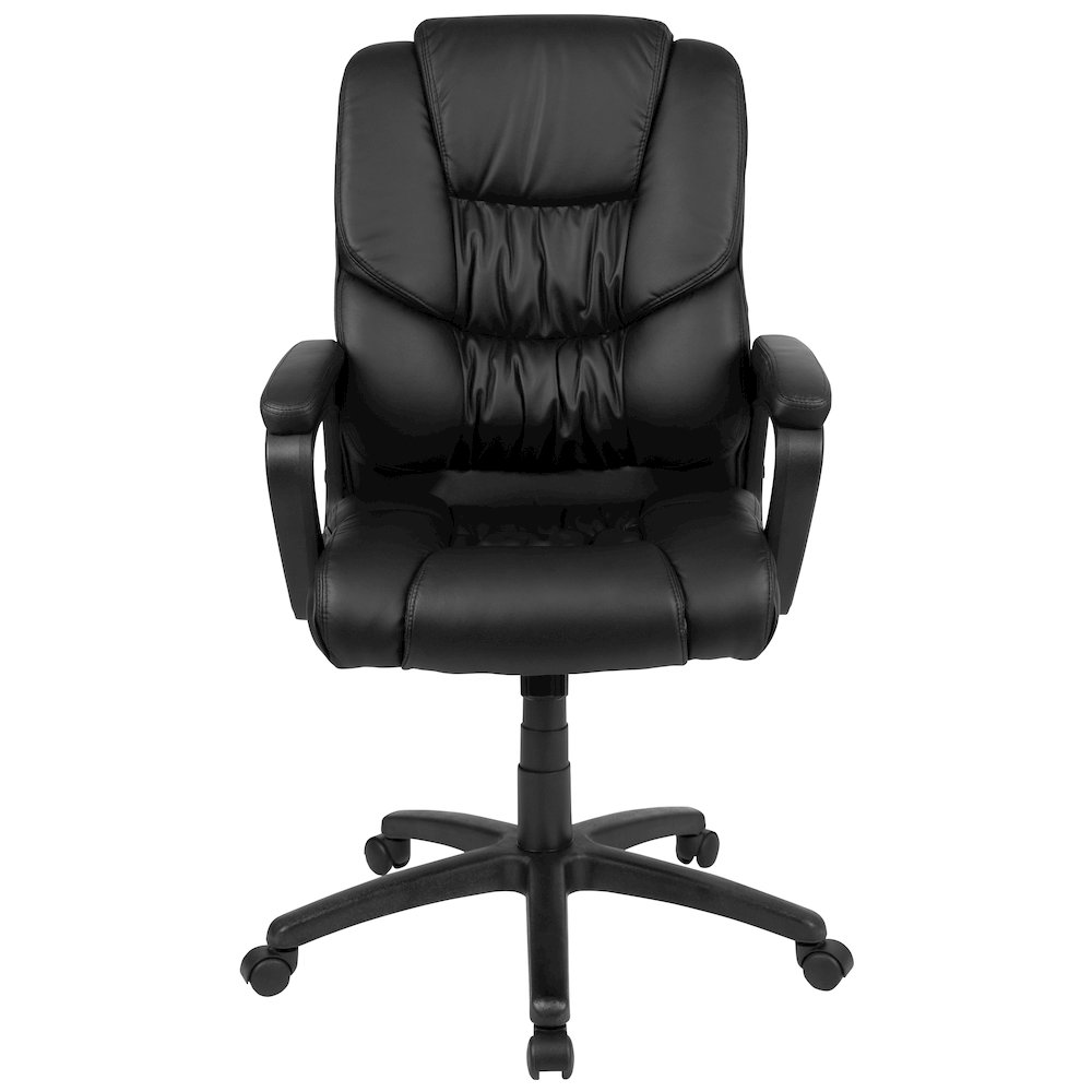 Flash Fundamentals 400 lb. Rated Black Swivel Office Chair with Padded Arms. Picture 16