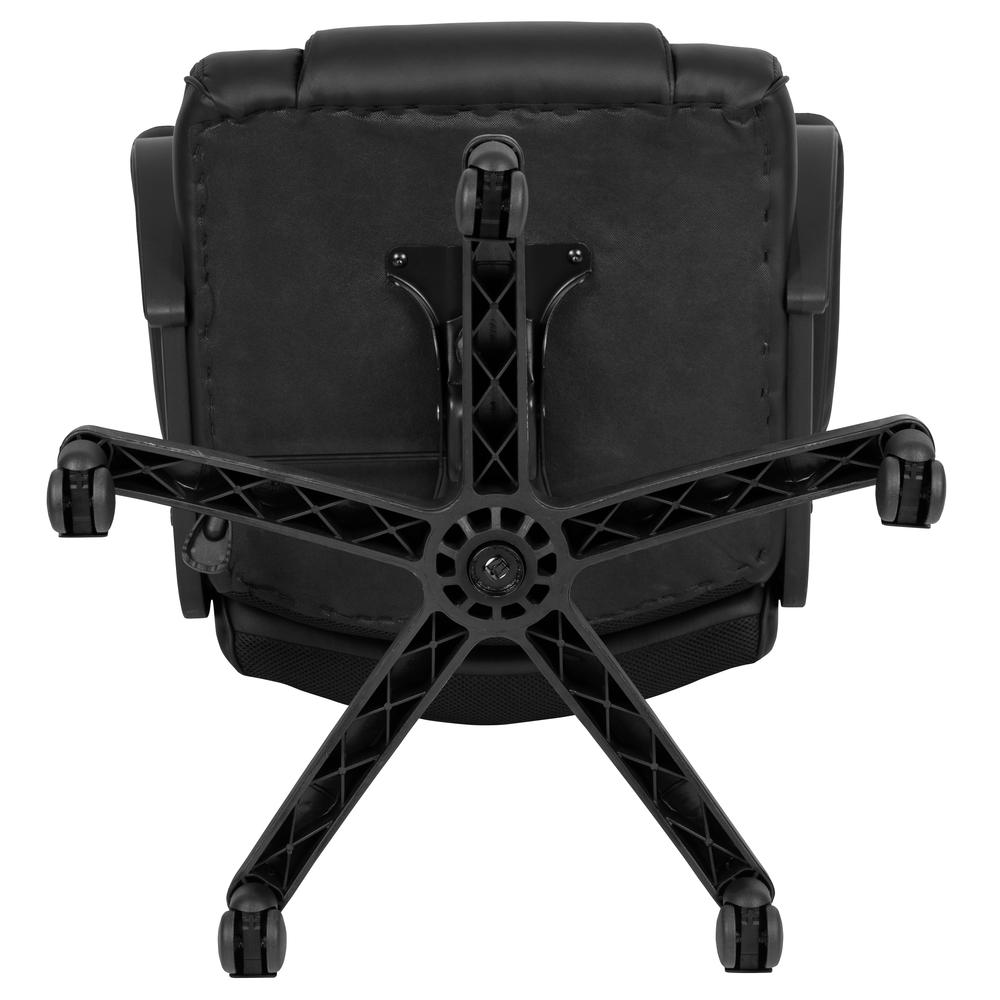 Flash Fundamentals Big & Tall 400 lb. Rated Black LeatherSoft Swivel Office Chair with Padded Arms, BIFMA Certified. Picture 10