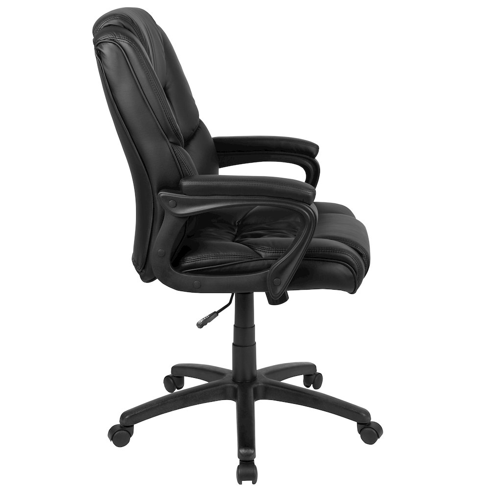 Flash Fundamentals 400 lb. Rated Black Swivel Office Chair with Padded Arms. Picture 15
