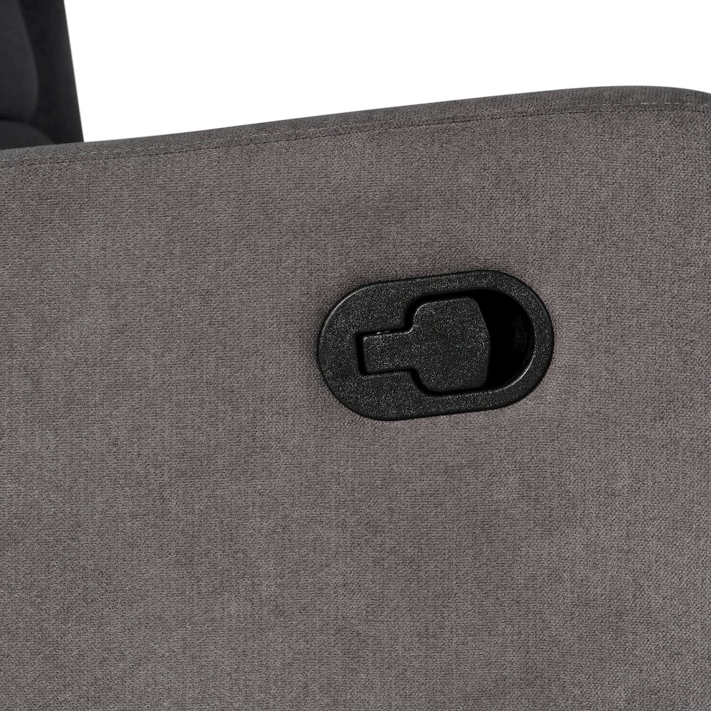 Wingback Manual Reclining Glider Swivel Chair, Dark Gray. Picture 9