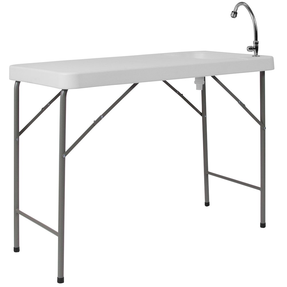 4-Foot Portable Fish Cleaning Table / Outdoor Camping Table and Sink. Picture 7