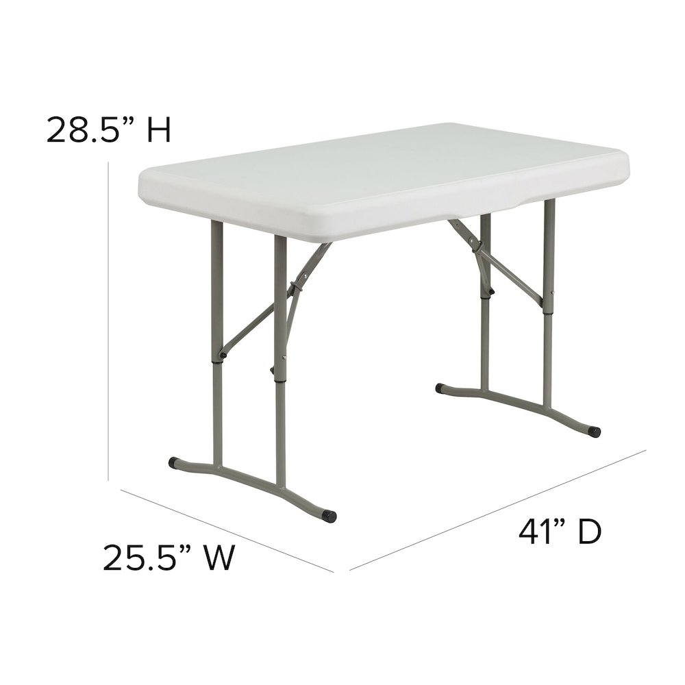 3 Piece Portable Plastic Folding Bench and Table Set. Picture 5