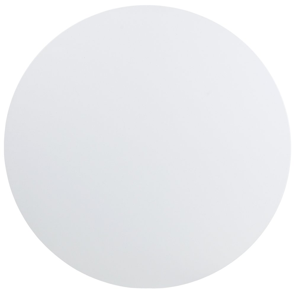 4-Foot Round Granite White Plastic Folding Table. Picture 6