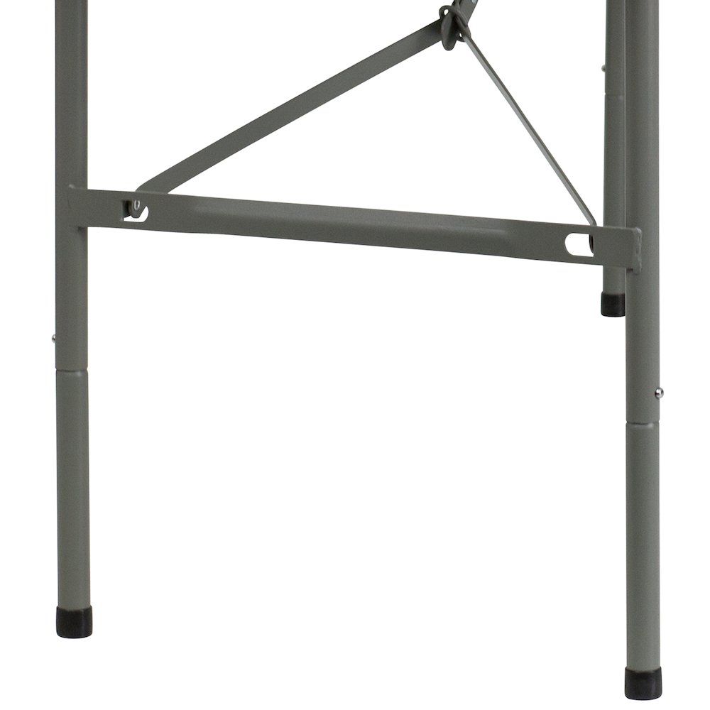 5-Foot Bi-Fold Granite White Plastic Folding Table. Picture 7