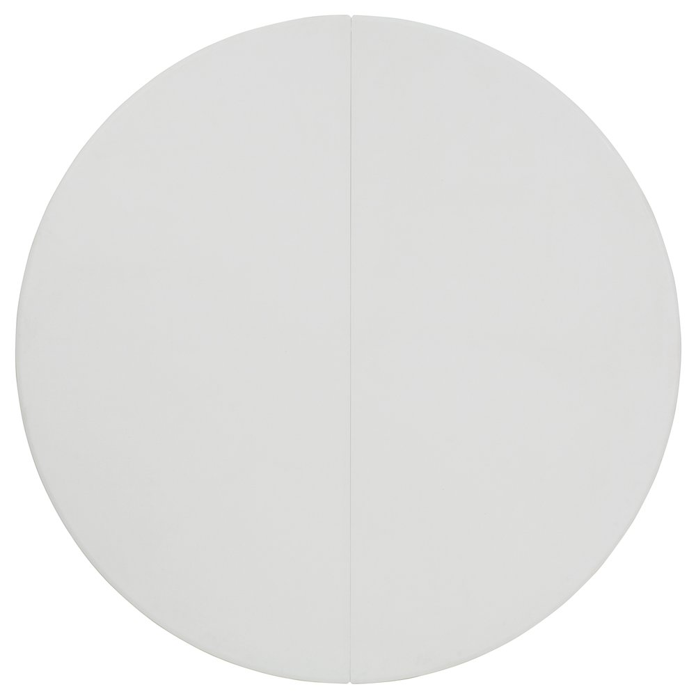 5 - Foot Round Granite White Plastic Folding Table. Picture 4