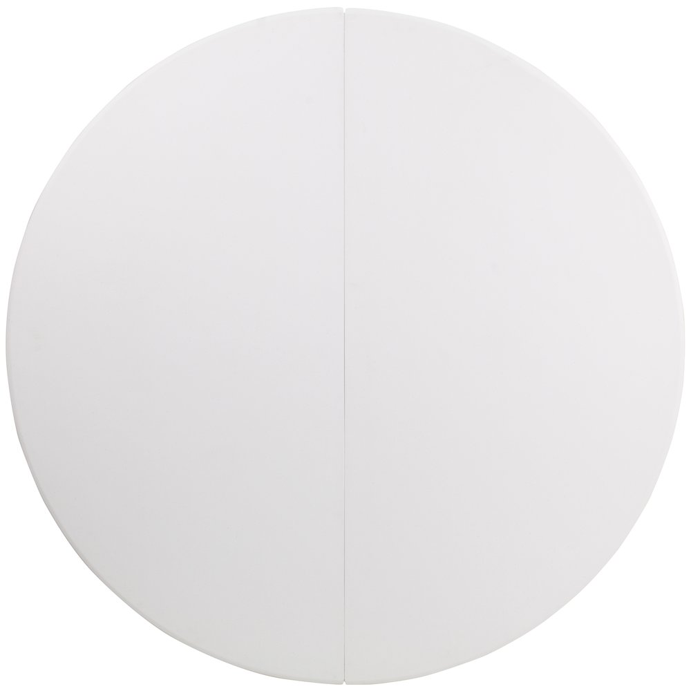 5-Foot Round Granite White Plastic Folding Table. Picture 7