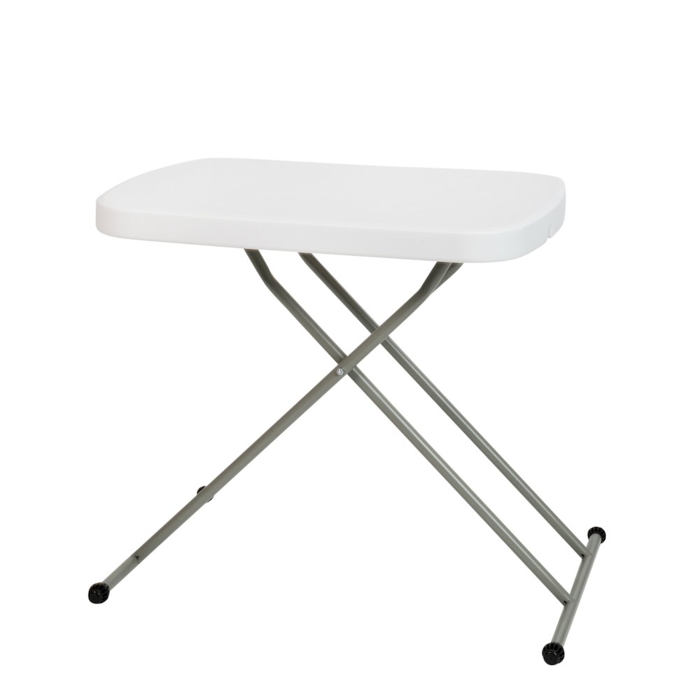 26 Inch Granite White Plastic Folding Table, Side Table, Laptop Table, TV Tray. Picture 1