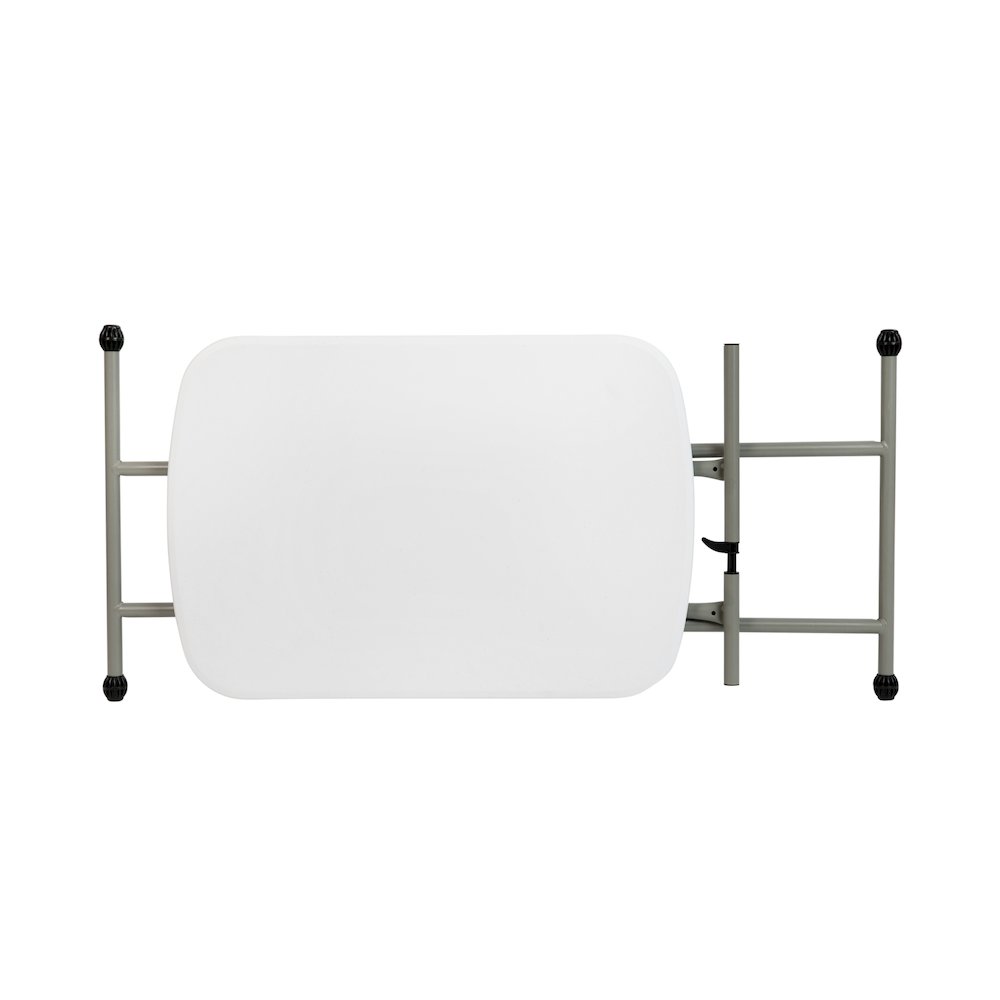 26 Inch Granite White Plastic Folding Table, Side Table, Laptop Table, TV Tray. Picture 8