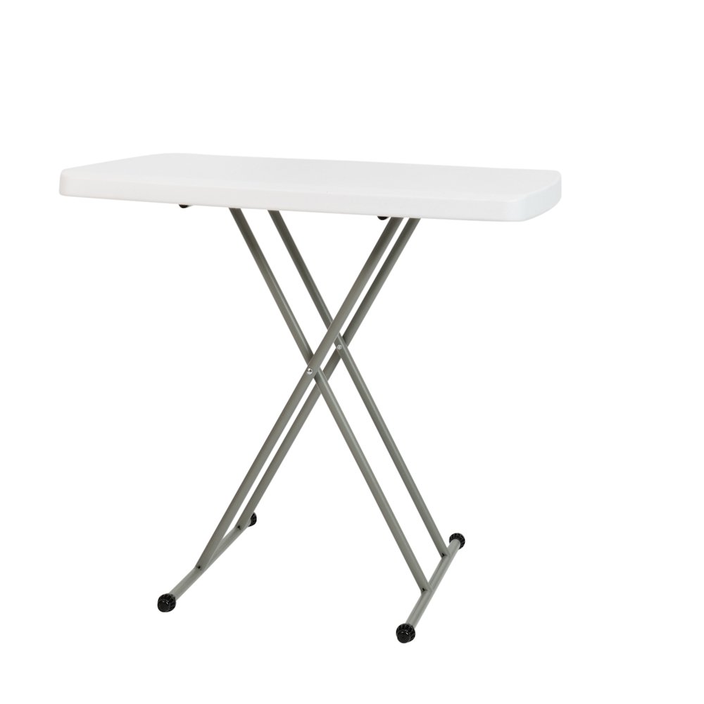 30 Inch Granite White Plastic Folding Table, Side Table, Laptop Table, TV Tray. Picture 1