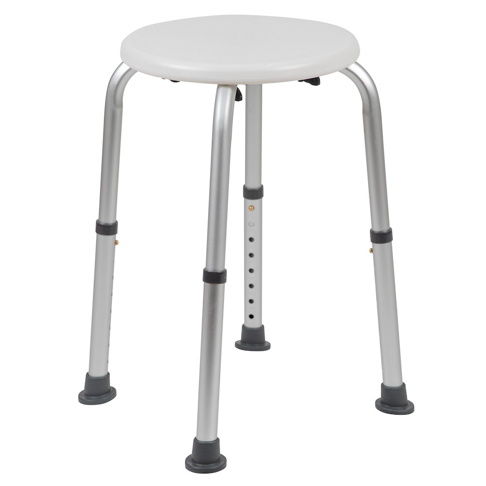 300 Lb. Capacity, Adjustable White Bath, Shower Stool. Picture 9