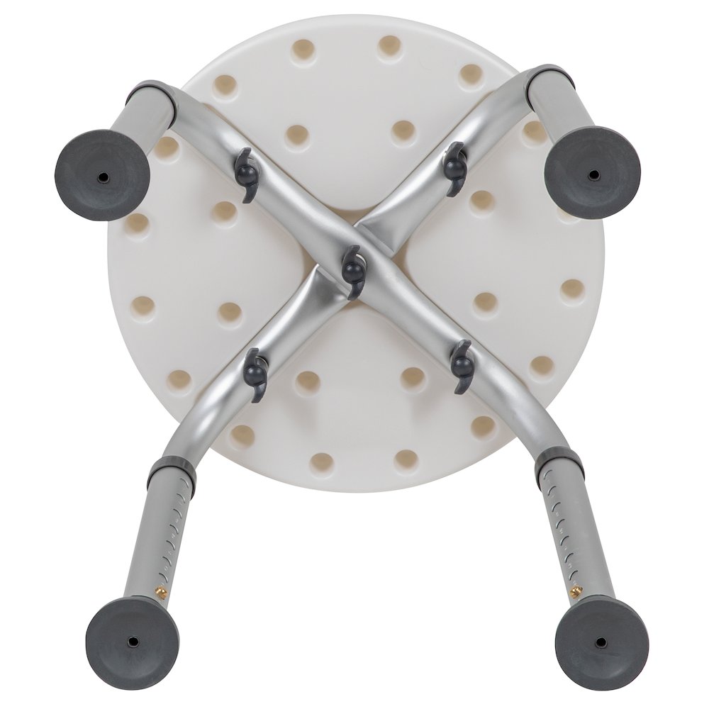 300 Lb. Capacity, Adjustable White Bath, Shower Stool. Picture 12