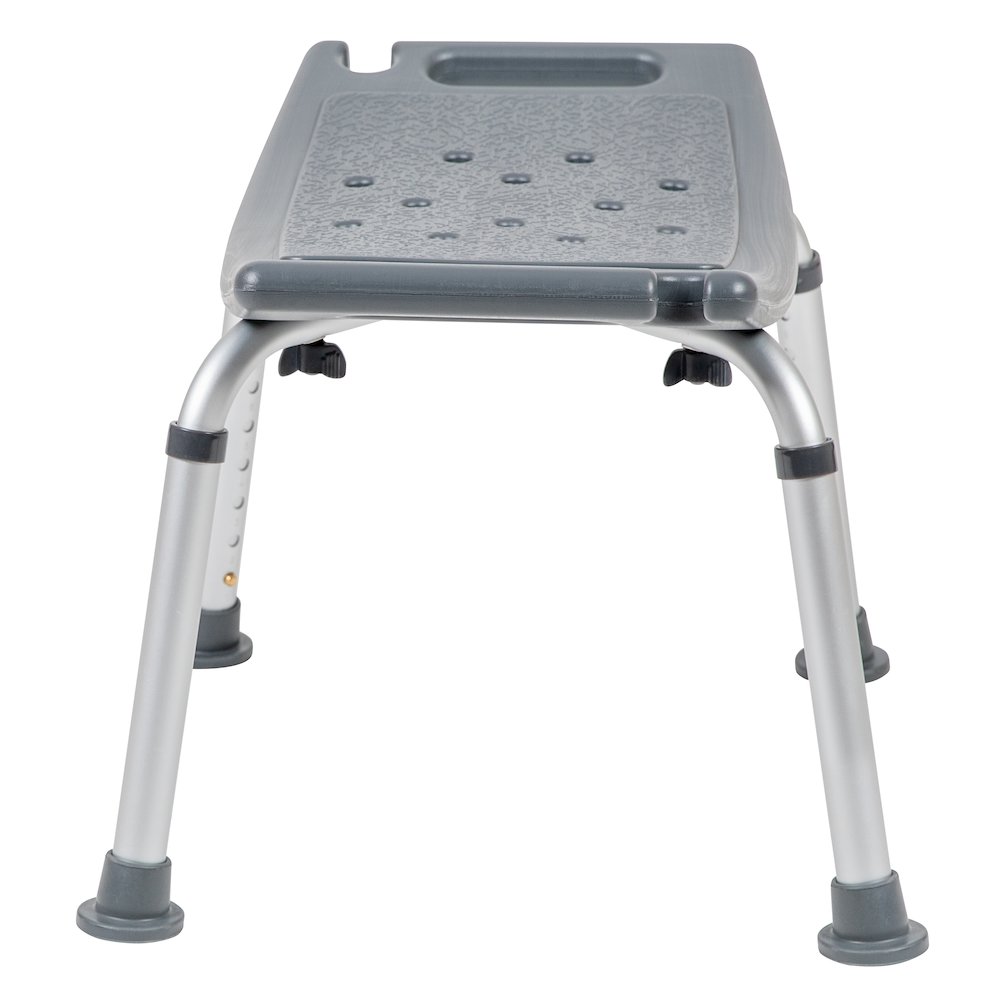 300 Lb. Capacity, Adjustable Gray Bath, Shower Chair with Non-slip Feet. Picture 10