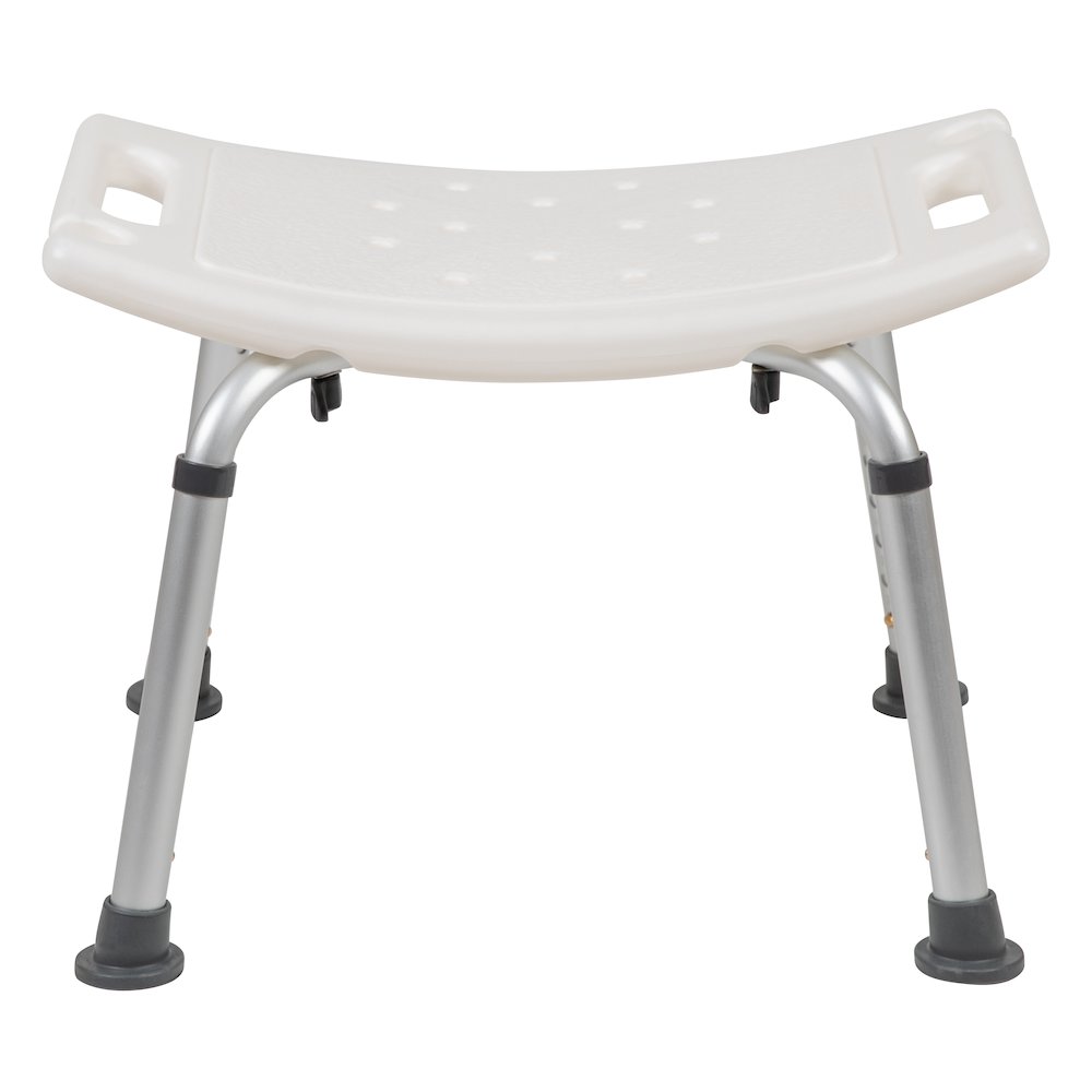 300 Lb. Capacity, Adjustable White Bath, Shower Chair with Non-slip Feet. Picture 11