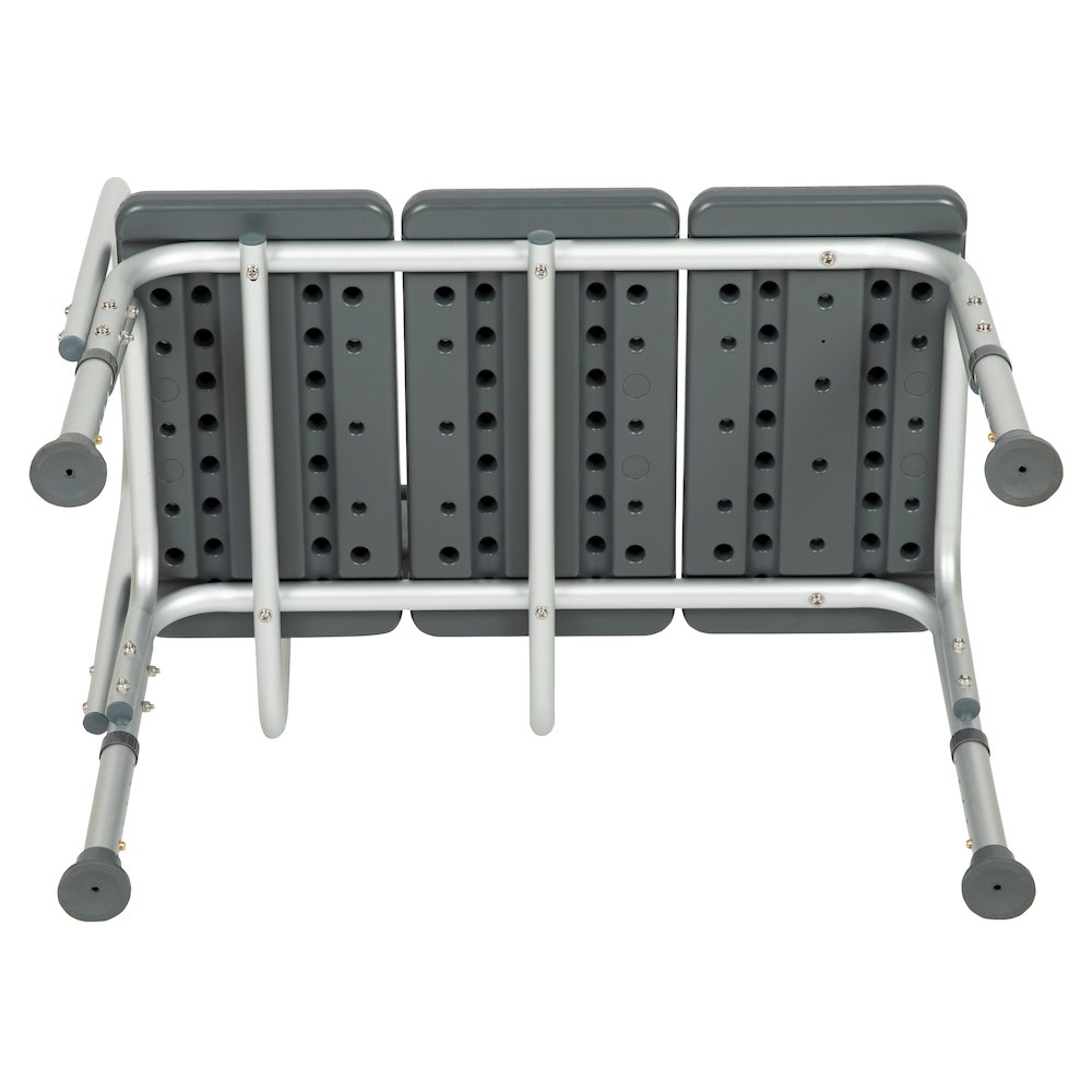 300 Lb. Capacity Adjustable Gray Bath & Shower Transfer Bench and Side Arm. Picture 16