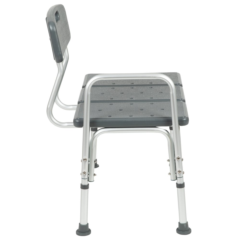 300 Lb. Capacity Adjustable Gray Bath & Shower Transfer Bench and Side Arm. Picture 13